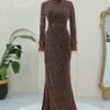 Sleeves Double Tailed Evening Dress