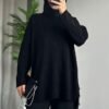 Metal Buttoned Knitwear Suit Black - Image 6