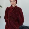 Blue Glitter Evening Dress Claret Red - Image 6