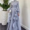 Turkish Nikah Dress – Elegant Janjan Fabric - Image 4