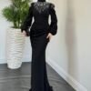 Turkish Wedding Clothes – Şafak Abiye with Stone-Embellished - Image 5