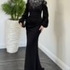 Turkish Wedding Clothes – Şafak Abiye with Stone-Embellished - Image 3