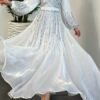 Turkish Clothes for Women – Alina Dress in Glittery Janjan Chiffon - Image 5