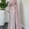 Turkey Fashion for Women – Olara Cape-Overlay Evening Dress - Image 2
