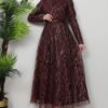 Elisa Hijab Evening Dress Khaki - Image 6