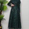 Elisa Hijab Evening Dress Khaki - Image 9