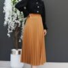 Pleated Skirt Light Brown - Image 2