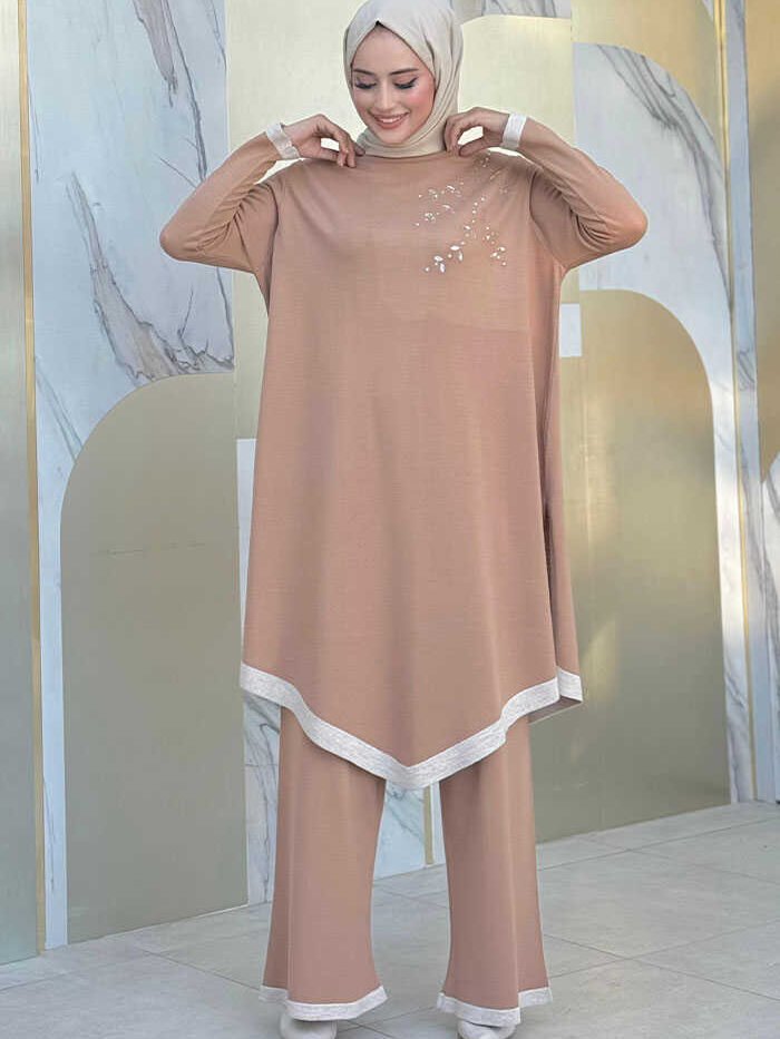 knitted trouser suit
