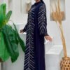 Abaya Dress UK|Chiffon Evening Dress with Tie-Back Neck Detail|3915 - Image 3