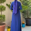 Stone Detailed Evening Dress 3916 Navy Blue - Image 2