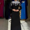 Stone Detailed Evening Dress 3916 Black - Image 3