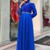 Glittery Stone Detailed Evening Dress 3934 Saks - Image 3