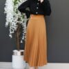 Pleated Skirt Light Brown - Image 4