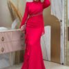Islamic Female Wedding Dress | Ruffle Detail Evening Dress|7011 - Image 6