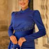 Islamic Female Wedding Dress | Ruffle Detail Evening Dress|7011 - Image 4
