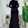 Black Wedding Dresses guest with Ruffle Detail and Beaded Front|7011 9 Black Wedding Dresses guest with Ruffle Detail and Beaded Front|7011 - Image 2