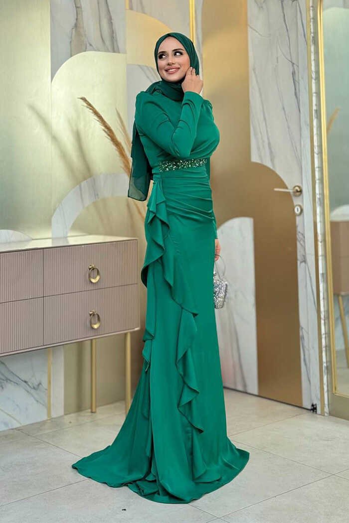 Green Bridesmaid Dress Plus Size|7011 3 Green Bridesmaid Dress Plus Size|7011 - Image 3