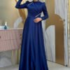 Bridal Dresses Istanbul|Satin Evening Dress|7016 - Image 5