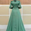 Turkish Wedding Gowns | Satin Evening Dress|7016 - Image 2