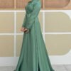 Turkish Wedding Gowns | Satin Evening Dress|7016 - Image 3