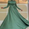 Turkish Wedding Gowns | Satin Evening Dress|7016 - Image 4
