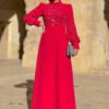 Islamic Wed Dress|Elegant Stone-Detail Modest Evening Gown|7022 - Image 6