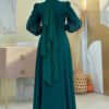 Islamic Wed Dress|Elegant Stone-Detail Modest Evening Gown|7022 - Image 2