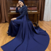 7024 Evening Dress Saxe - Image 9
