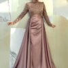 7024 Evening Dress Mink 23 7024 abiye vizon hijab evening dress bym fashion 50908 10 B