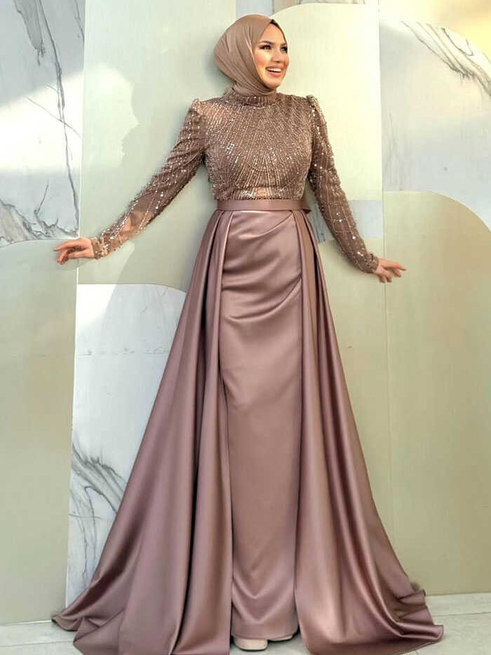 7024 Evening Dress Mink