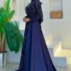 Islamic Wedding Dress|Satin Evening Gown|7025 - Image 3