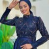 Islamic Wedding Dress|Satin Evening Gown|7025 - Image 4