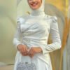 Turkish Dress for Wedding –Saten Abiye 7027| Luxe Satin Evening Gown - Image 4