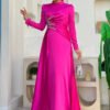 Turkish Dress for Wedding –Saten Abiye 7027| Luxe Satin Evening Gown - Image 5