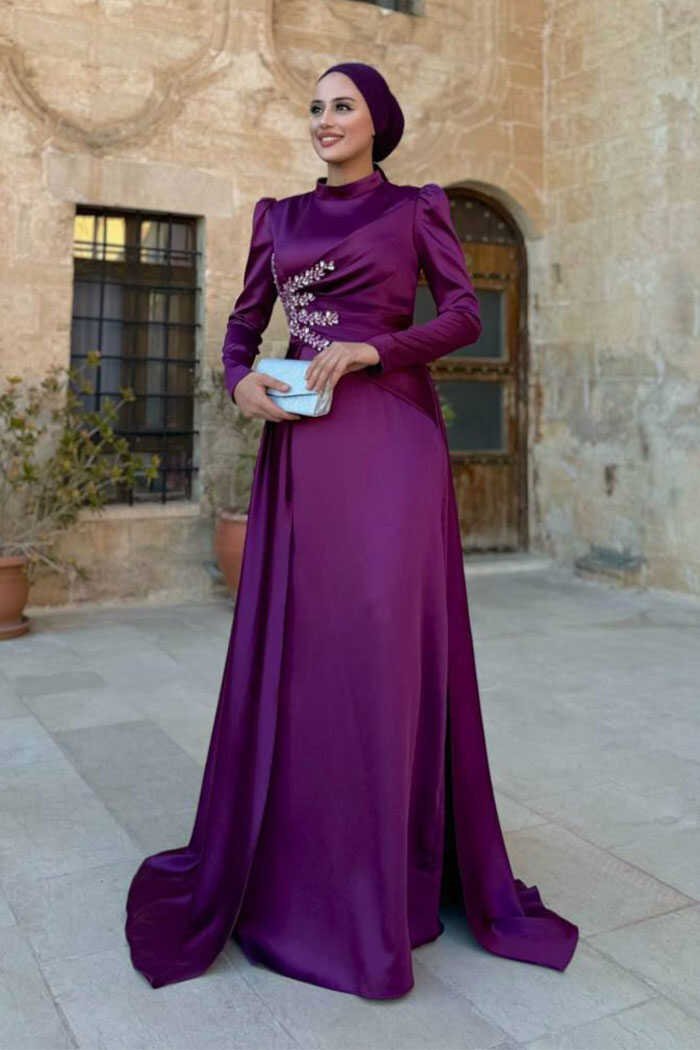 Islamic Wedding Dresses Online |Modest Bridal Gown7027 3 Islamic Wedding Dresses Online |Modest Bridal Gown7027 - Image 3