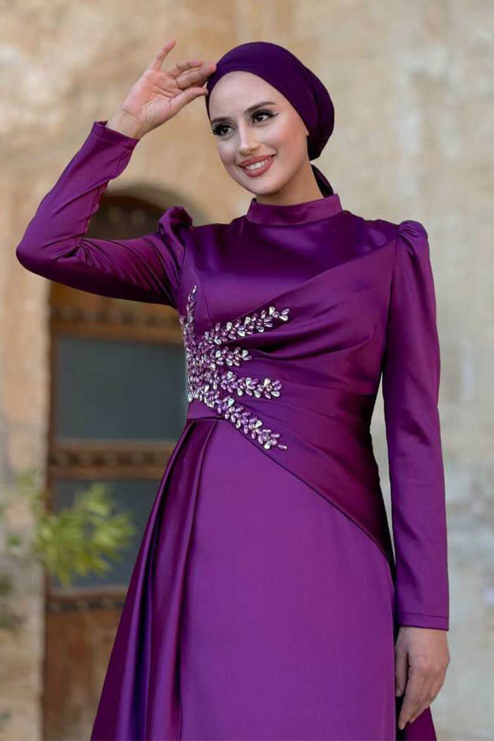 Islamic Wedding Dresses Online |Modest Bridal Gown7027 4 Islamic Wedding Dresses Online |Modest Bridal Gown7027 - Image 4