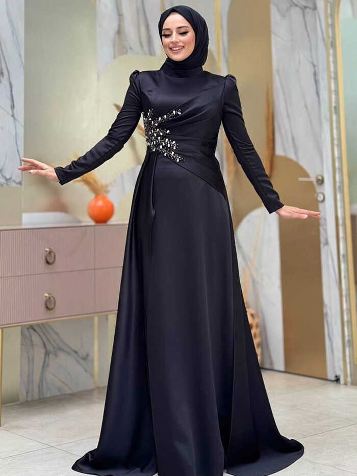 black wedding dress lace
