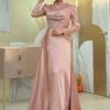 Turkish Dress for Wedding –Saten Abiye 7027| Luxe Satin Evening Gown - Image 9