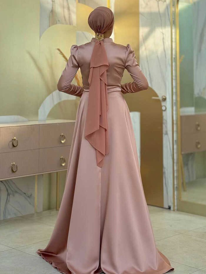Alternative view of islamic wedding dress hijab| 7027