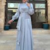 🌸 Wedding Dress Modest|Evening Gown|7037 - Image 4