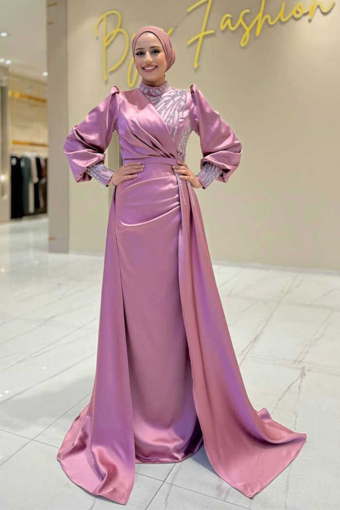 💎 Wedding Dress Lace|Elegant Beaded Satin Evening Gown|7044 1 Wedding Dress Lace