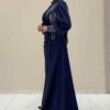 👗 Wedding Dress Alterations|Elegant Beaded Satin Evening Dress|7044 - Image 3