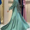 Stoned Tail Detail Evening Dress 7044 Mint - Image 3
