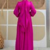 🌟 Turkish Abaya in Istanbul|Balloon Sleeve Pleated Evening Dress 7013 - Image 2