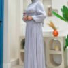 Turkish Wedding Dresses Online|Pleated Evening Dress7013 - Image 3