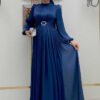 Turkish Dresses for Weddings | Balloon Sleeve Pleated| 7013 - Image 9