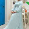 Turkish Dresses for Weddings | Balloon Sleeve Pleated| 7013 - Image 3
