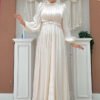 Islamic Female Wedding Dresses |Evening Dress with Beaded Buckle|7013 - Image 13