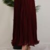 Eiffel Pleated Skirt Burgundy - Image 2