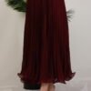 Eiffel Pleated Skirt Burgundy - Image 5